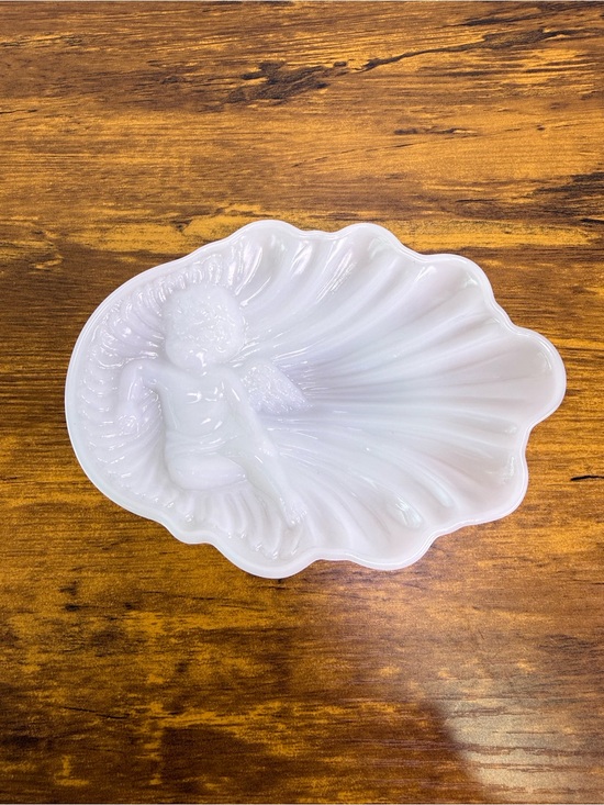 Avon Other - Vintage Avon Milk Glass Angel Cherub Shell Soap Dish Trinket Tray Jewelry Dish